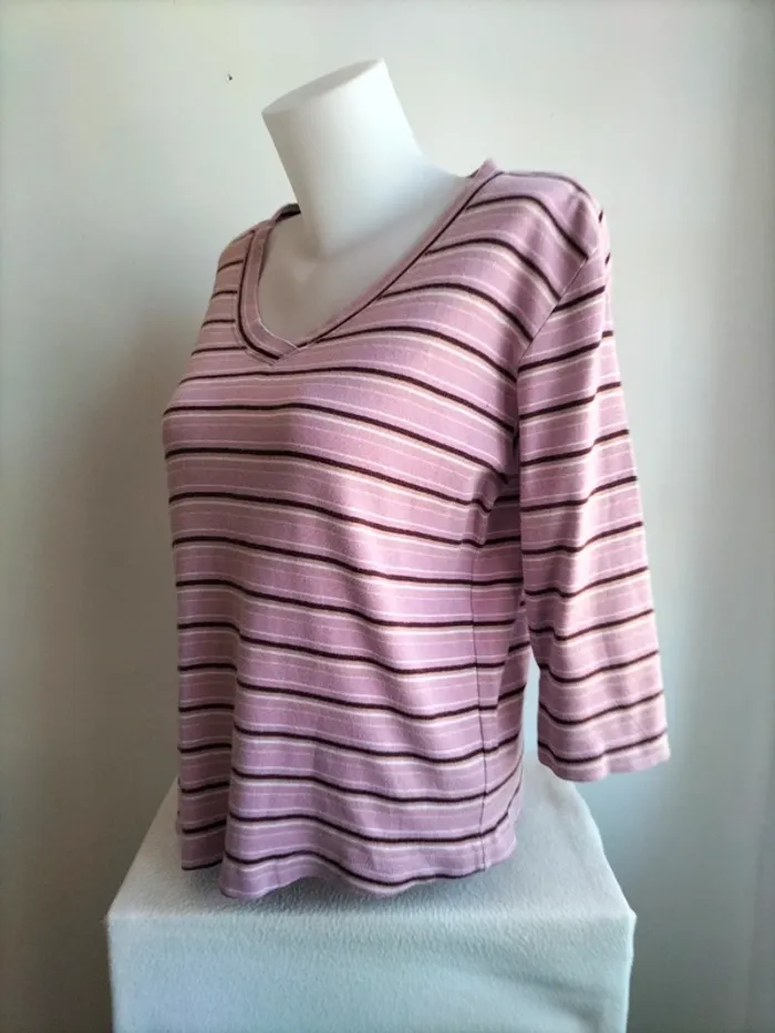 Pull Léger Femmes Col V Manches 3\4 - M - photo numéro 4
