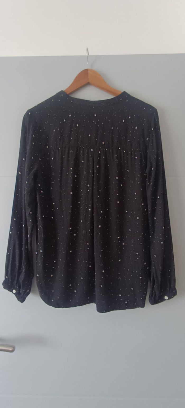 T-shirt imprimé "étoiles" noir et blanc "Tissaia Basics" Taille 44 - photo numéro 2