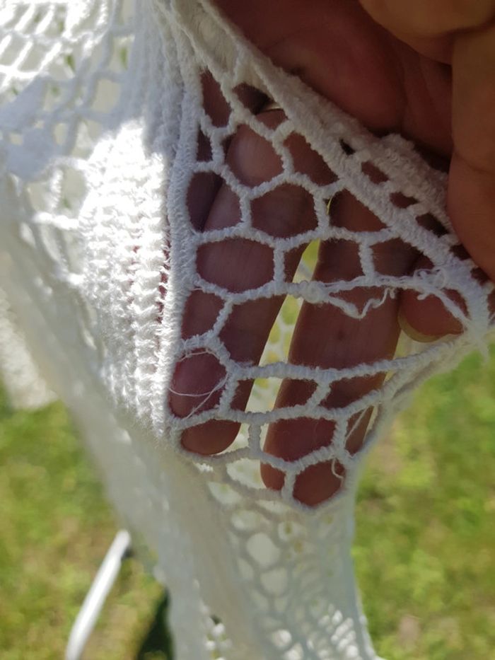 Top Crochet blanc taille unique - photo numéro 4