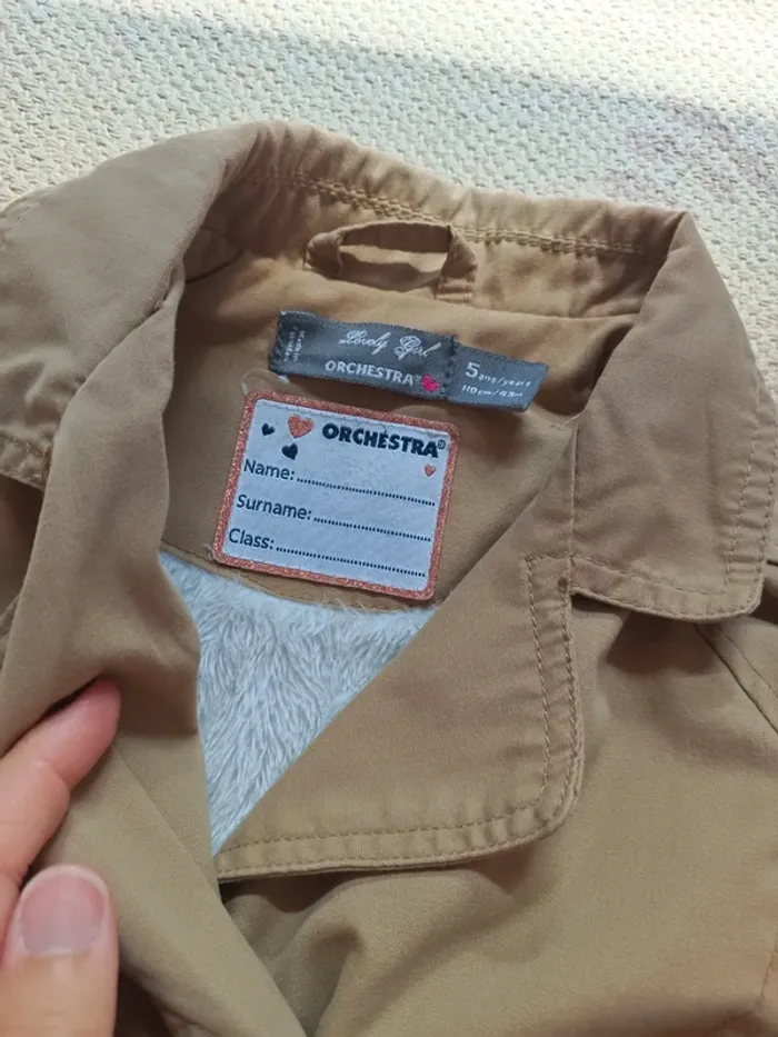 Manteau marron/beige 5 ans orchestra hirondelle sequins - photo numéro 5