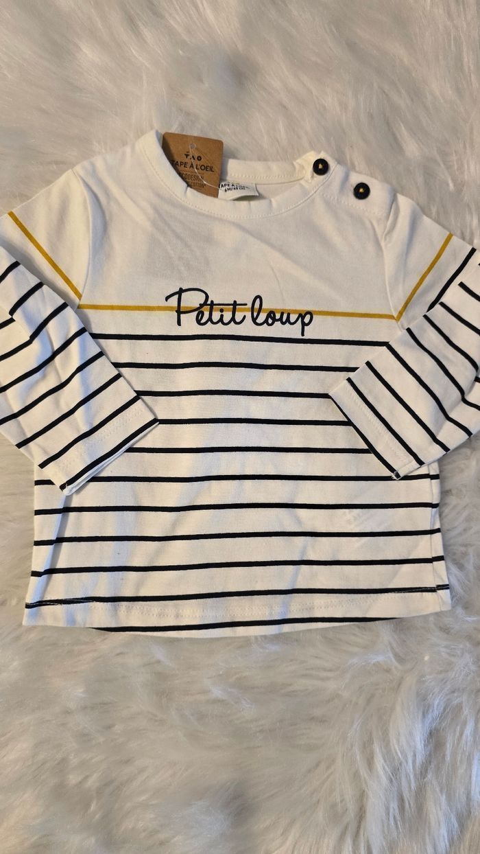 NEUFS  non portés 🏷🏷💙😍🥰💙gilet et teeshirt ml 6mois Garçon 💙😍 - photo numéro 4