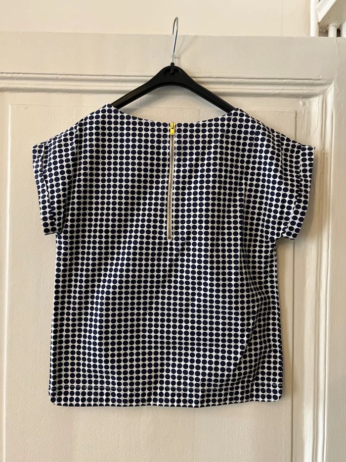Blouse à pois manches courtes fermeture dos 12 ans - Mademoiselle Jacadi - photo numéro 2