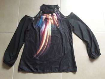 Tunique noire de fête femme taille L TBE