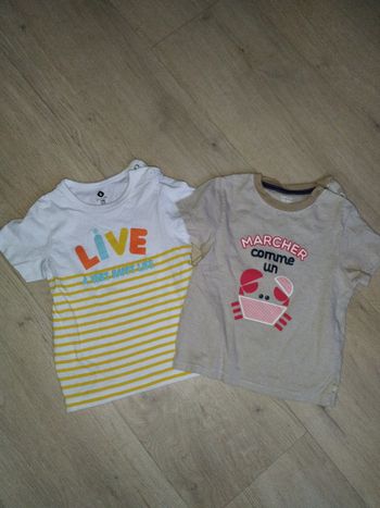 Lot 2 t shirts 18 mois