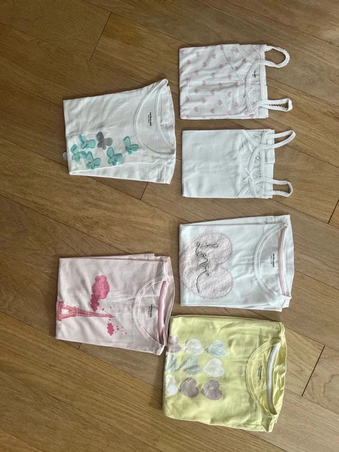 Vends lot de 6 hauts vertbaudet printemps été taille 8 ans très bon état