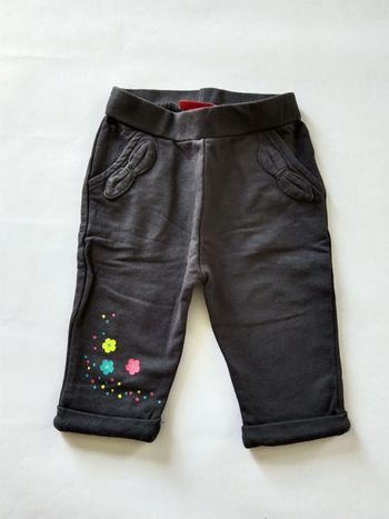 pantalon moleton gris violet tissaia fille 3 mois