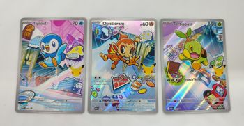 Lot Carte pokémon promo tortipouss 040 / ouisticram 041/ tiplouf 042