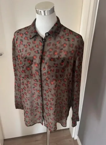 123 chemise voilée, invisible imprimée léopard, femme, taille 36
