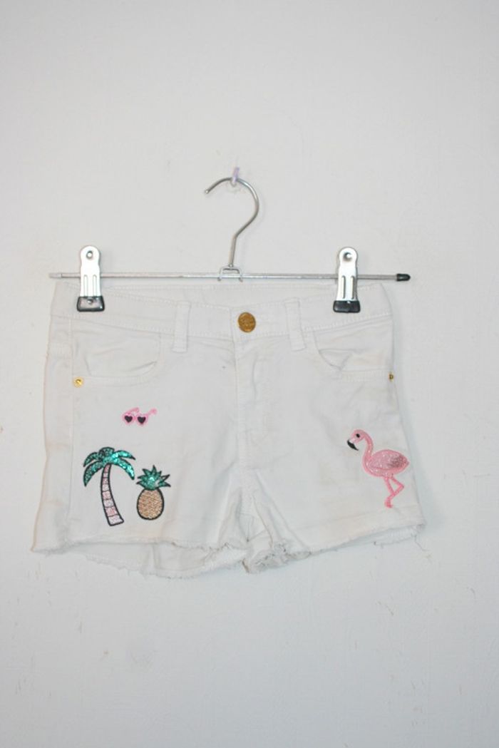 Short jeans blanc H&M 5/6 ans
