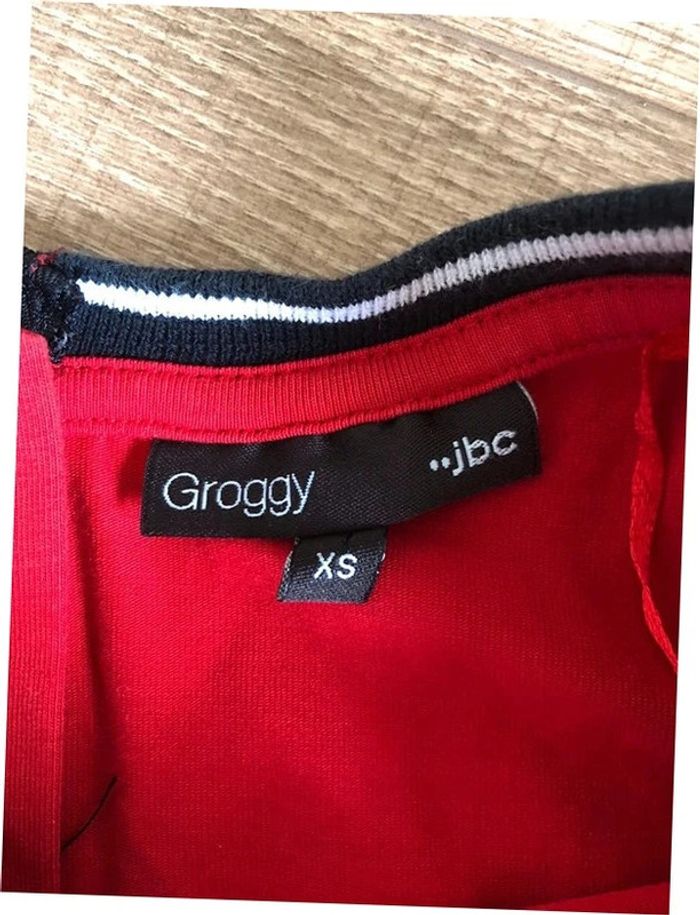 Robe rouge à manches courtes JBC taille XS bon état - photo numéro 14