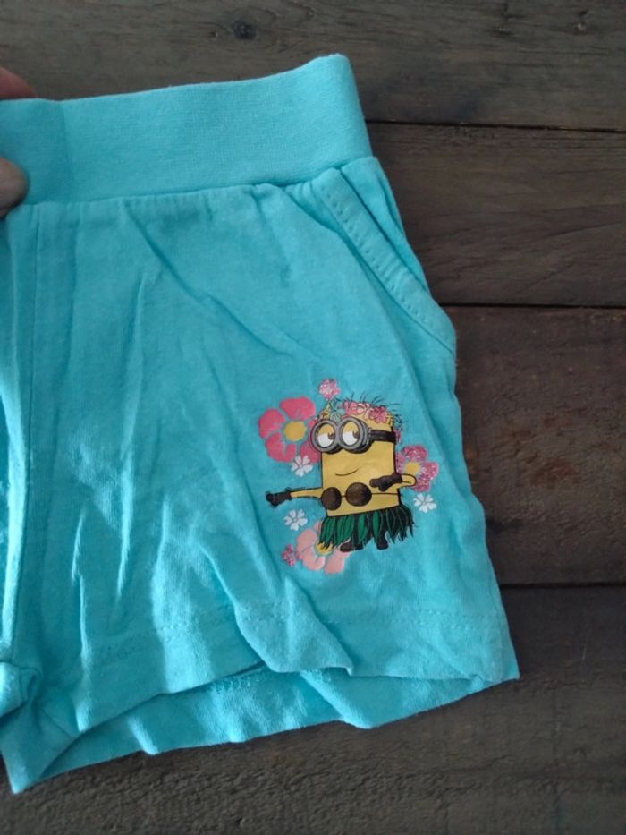 Short bleu fille 3 ans dispicable me - photo numéro 2