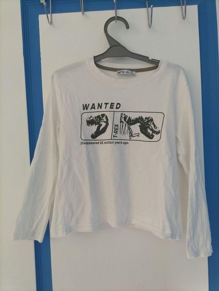 T-shirt blanc T-Tex - NPO kid - photo numéro 2