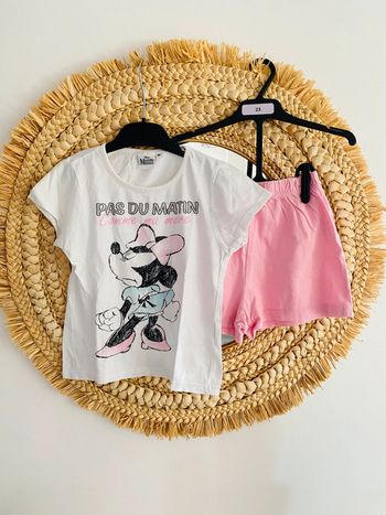Ensemble short & t-shirt Disney Minnie 5 ans