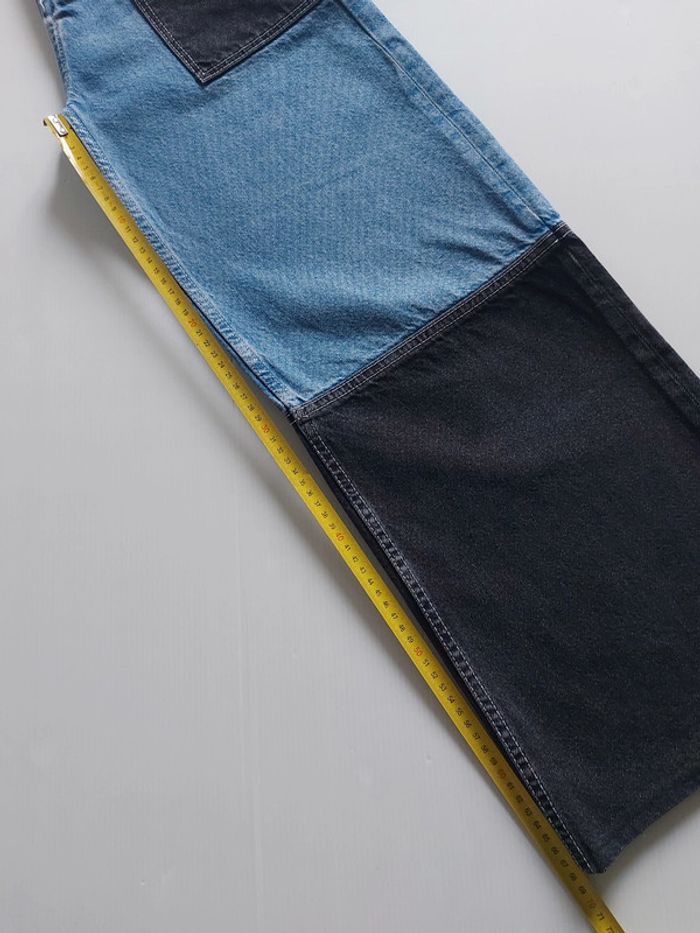 Jean bicolore jambes larges taille 34 - photo numéro 12