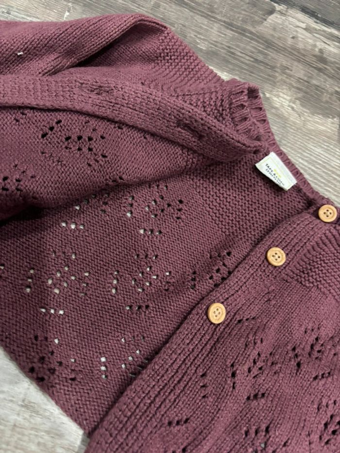 Gilet en laine bébé fille 12mois TAO - photo numéro 3