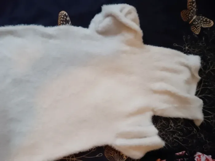 Joli pull blanc angora grand col taille 44 - photo numéro 3