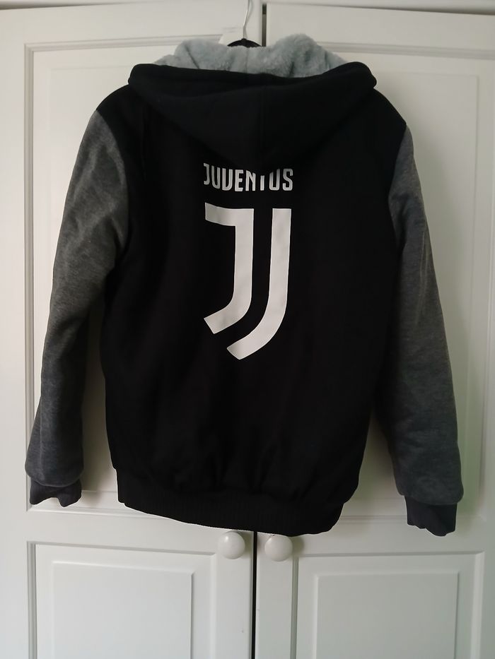 Veste à Capuche polaire gris & noir 38/M Juventus - photo numéro 2
