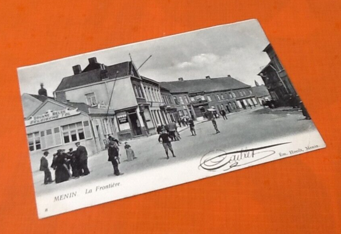 Carte postale ancienne Menin (Belgique) La Frontière Douane Belge - photo numéro 2