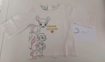 T-shirt ml Bambi Disney 3 mois