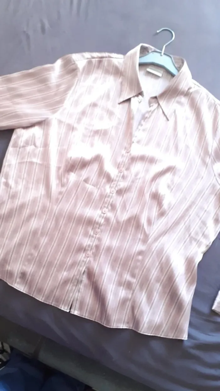 Chemise rose satiné - photo numéro 8