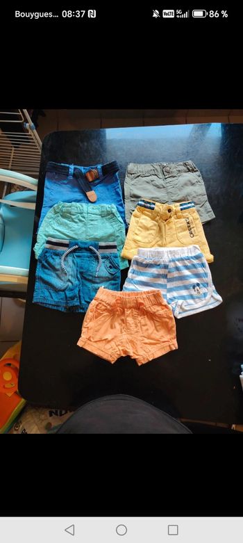 Lot short garçon 6 mois 