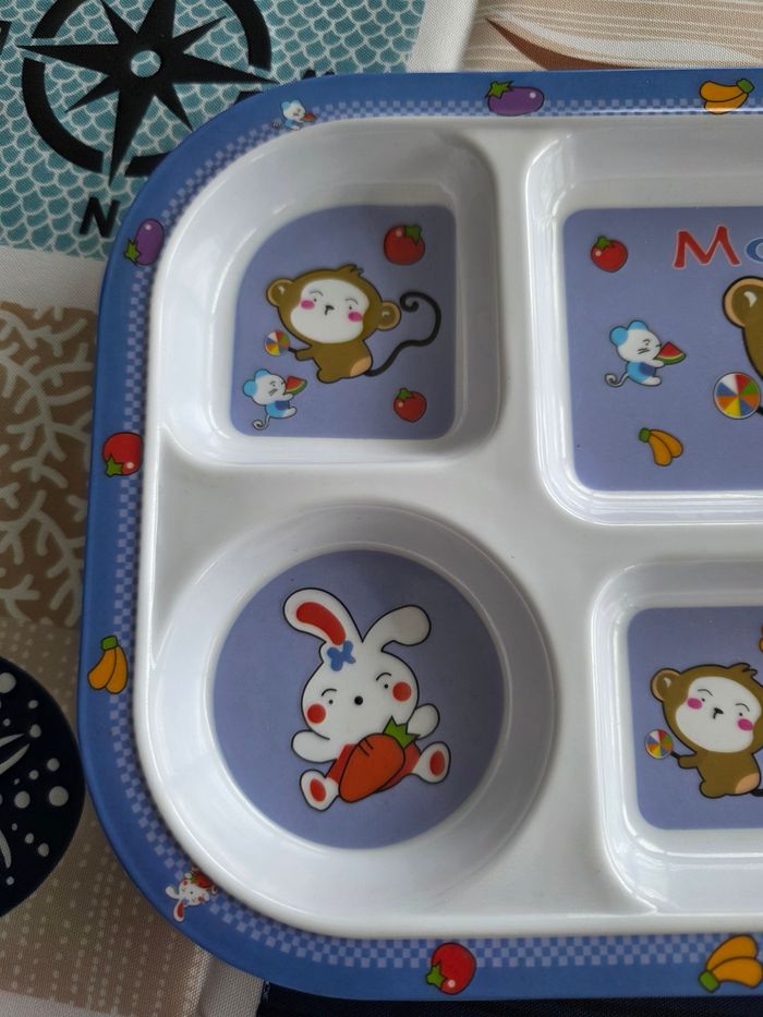 GRANDE ASSIETTE RECTANGULAIRE BÉBÉ MIXTE BOYS OU GIRLS NEUF - photo numéro 3
