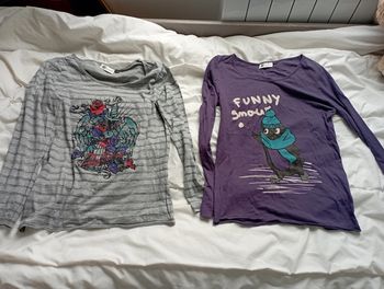 Lot 2 TS manches longues Kiabi 42/44 neuf