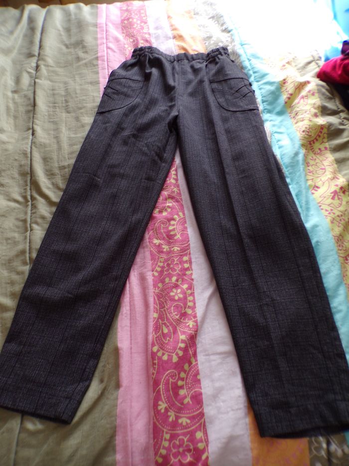 Pantalon gris foncé chiné T2