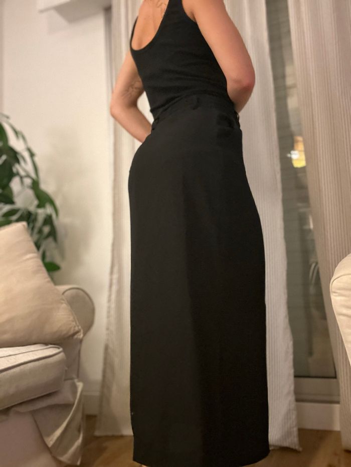 Jupe longue échancré élégante noir taille L - photo numéro 8
