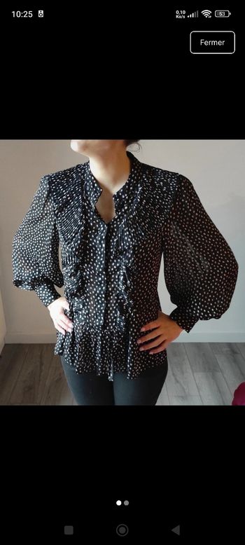 Blouse à pois Mango 