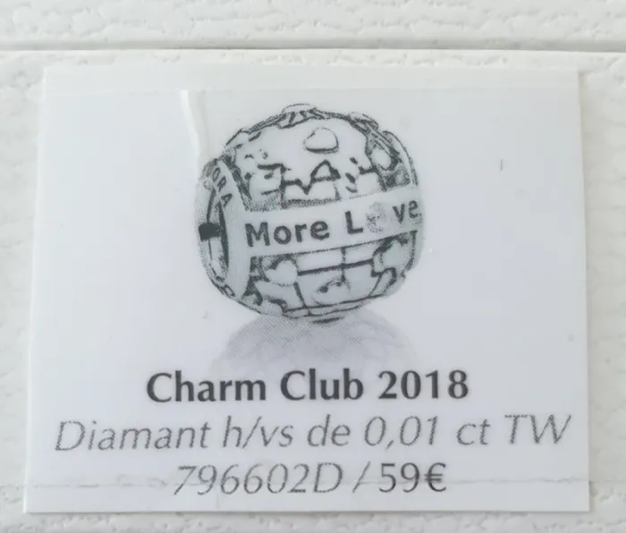 Charm club 2018 diamant pandora neuf - photo numéro 8
