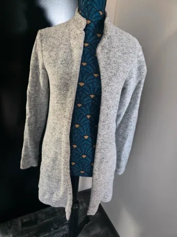 Manteau mi long gris firefly
