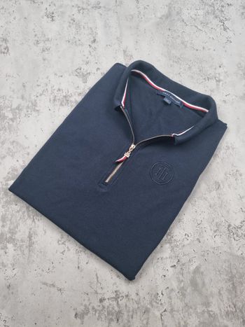 Débardeur polo zippé Tommy Hilfiger marine – Taille L Femme (mesures en photos)
