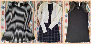 Lot 3 robes +1 gilet fille 12 ans