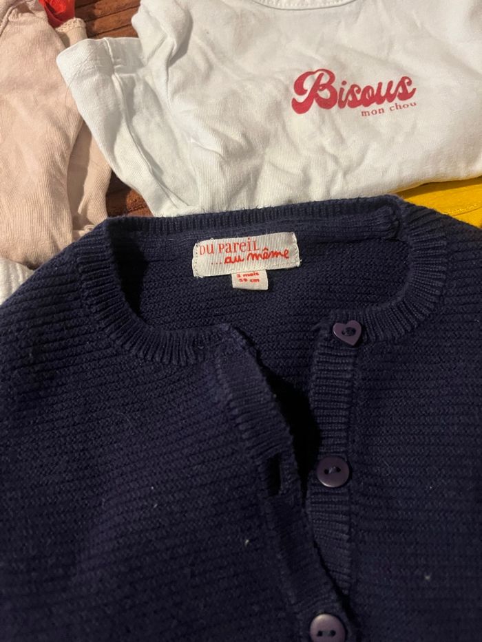 Tee shirts manches longues 3 mois bébé fille DPAM - photo numéro 8