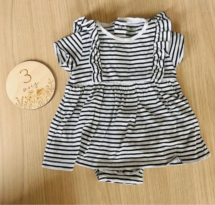 Robe marinière fille