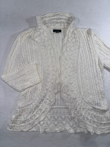 Cardigan en maille blanc taille L - Ralph Lauren Jeans Co - Gilet à torsades chic femme