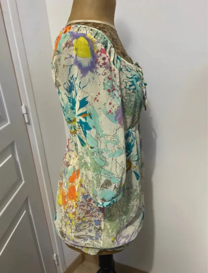 Magnifique blouse resserrée a la taille Esprit taille 40 - photo numéro 2