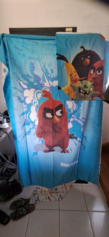 Housse de couette et taie d oreiller pour 1 personne angry bird