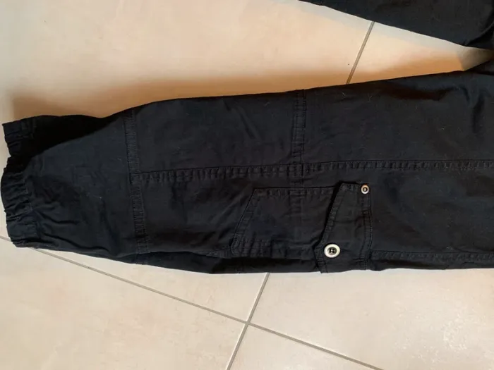 Pantalon noir Camaïeu type cargo femme - photo numéro 2