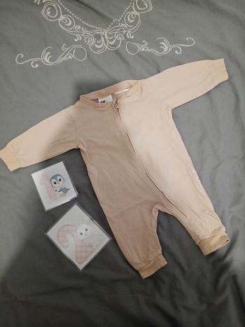 Pyjama sans pied rose 1/2 mois