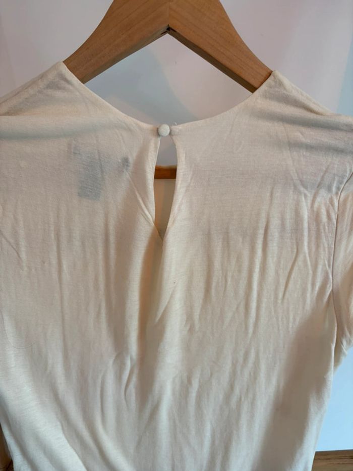 Robe mango écru et rayée - photo numéro 5