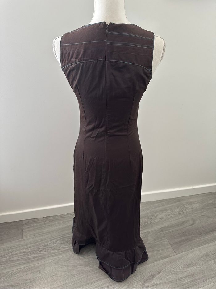 Robe longue marron et turquoise Y2K ici et maintenant t36 S - photo numéro 5