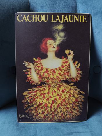 Plaque métal publicité Cachou Lajaunie Monroe neuve 20x30cm