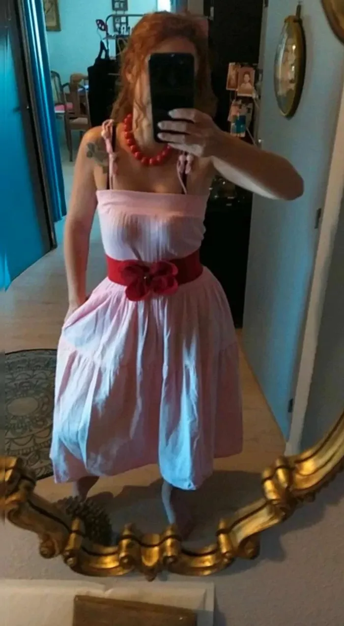 Robe rose vintage S - photo numéro 10