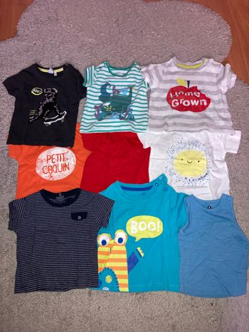 Lot 9 t-shirts tbe 3 mois catimini 3 pommes etc