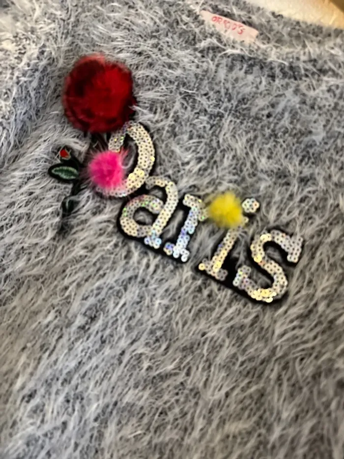 Pulls chaud pilous pilous 12 ans gris - photo numéro 2