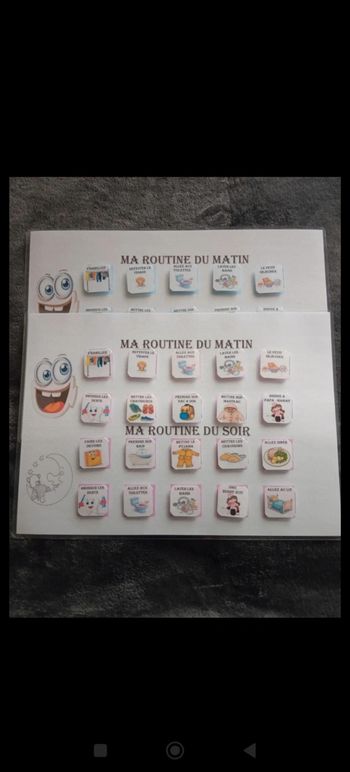 Ma routine du matin et du soir garçon et fille