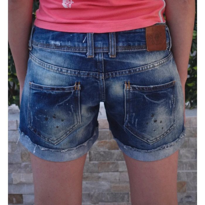 Short en jeans denim Zara, taille 36 - photo numéro 3