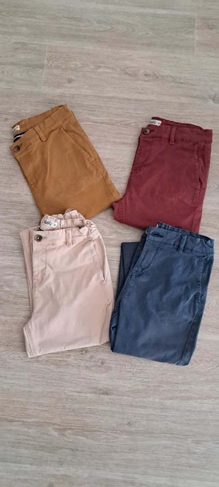 Lot 4 chinos garçon